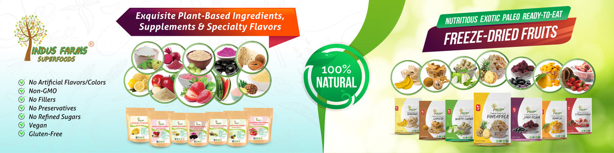 Specialty Superfoods, Nutritious Fruit+Herbal Powders, Natural Flavors – Indus Farms Superfoods