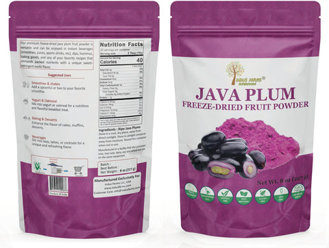 freeze dried java plum fruit powder indus farms wholesale bulk