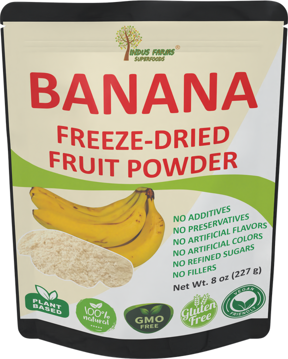 indus farms superfoods freeze dried banana fruit powder