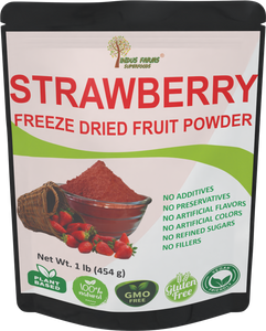 Indus Farms Superfoods Freeze Dried Strawberry Fruit Powder, 100% Pure, GMO-Free, Additive-Free, Vegan