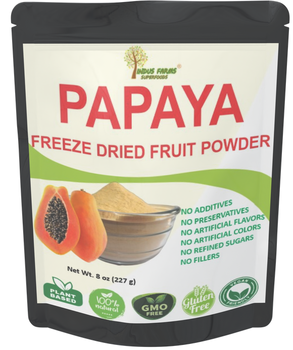100% Pure Freeze Dried Papaya Powder, Single-Ingredient, GMO-Free, Additive-Free