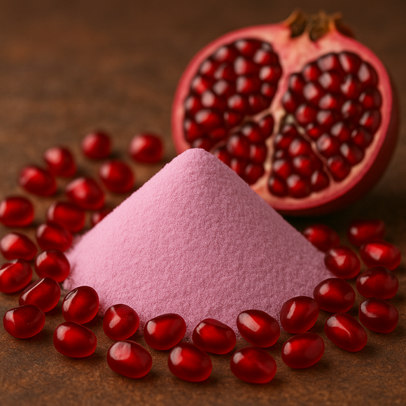Pomegranate fruit powder  indus farms superfoods freeze dried wholesale bulk clean label additive free