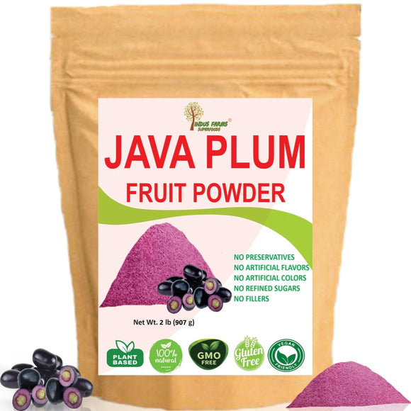 Indus Farms Superfoods Java Plum Fruit Powder, GMO-Free, Vegan, 100% Natural
