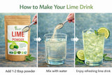 Indus Farms Lime Juice Powder, Unsweetened, Made from Fresh Limes (No Peel), Smooth Mixing, No Preservatives, For Drinks, Cooking, Baking & Marinades
