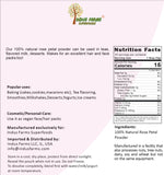 Indus Farms Superfoods Rose Petal Powder, GMO-Free, Vegan, Preservative-Free, 100% Natural