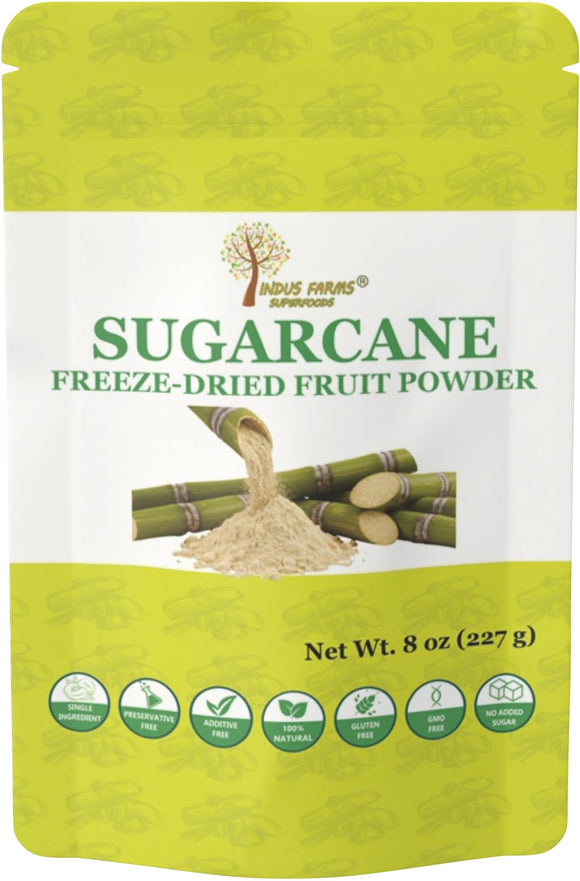 Indus Farms Superfoods Freeze-Dried Sugarcane Juice Powder, 100% Natural, Additive-Free, GMO-Free, Vegan