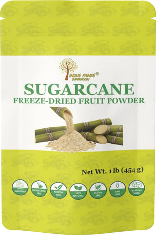 Indus Farms Superfoods Freeze-Dried Sugarcane Juice Powder, 100% Natural, Additive-Free, GMO-Free, Vegan