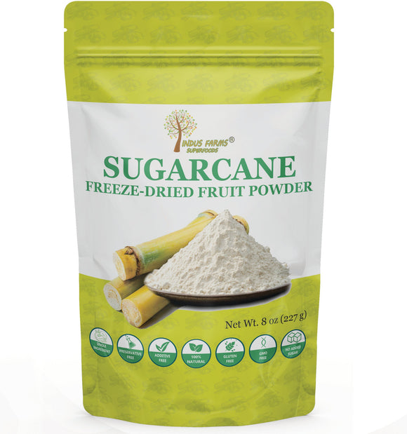 Indus Farms Superfoods Freeze-Dried Sugarcane Juice Powder, 100% Natural, Additive-Free, GMO-Free, Vegan