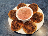 beet root dip made from indus farms beet powder