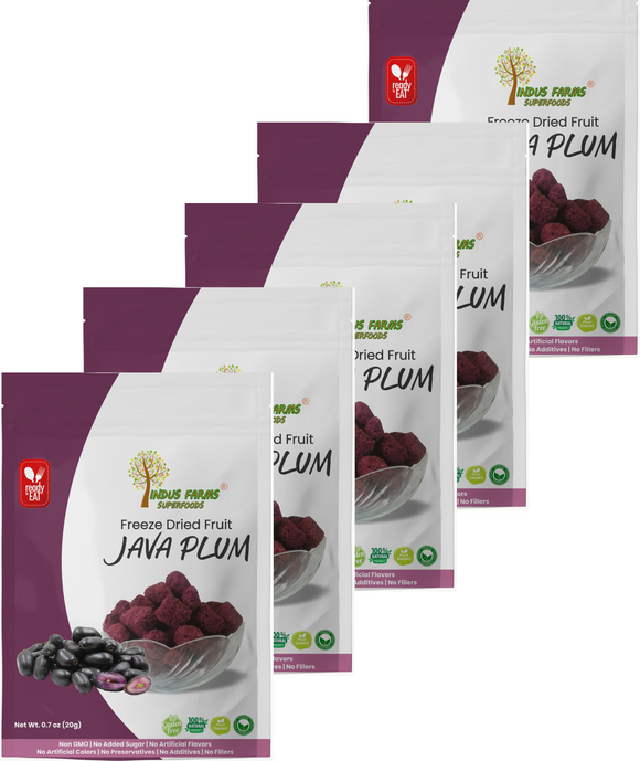 100% Pure Freeze Dried Java Plum (Multi-Pack), Ready-to-Eat, GMO-Free, Paleo, Vegan, No Refined Sugars