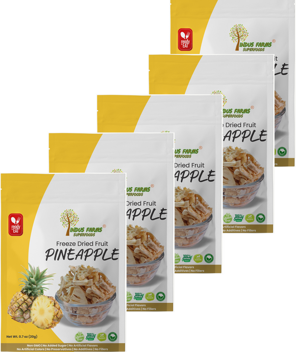 100% Pure Freeze Dried Pineapple (Multi-Pack), Ready-to-Eat, GMO-Free, Paleo, Vegan, No Refined Sugars