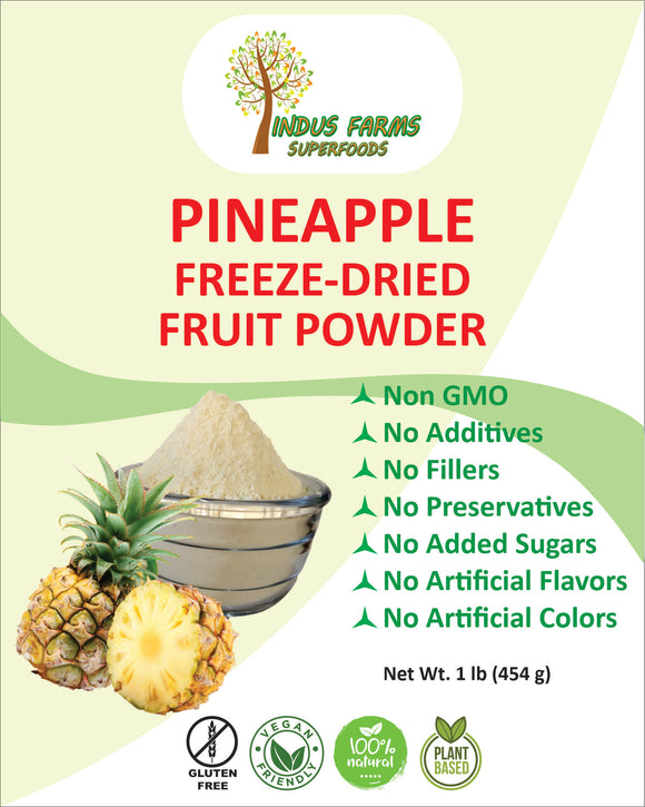 indus farms freeze dried pineapple fruit powder