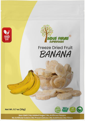 100% Pure Freeze Dried Banana (Multi-Pack), Ready-to-Eat Fruit Snack, GMO-Free, Paleo, Vegan, No Refined Sugars.