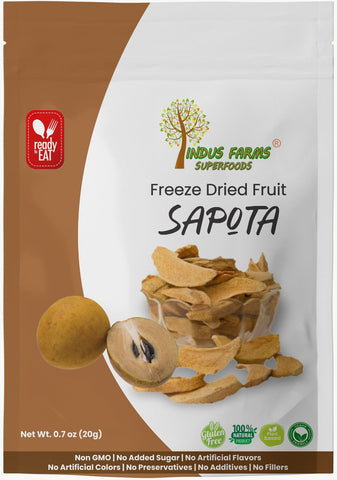 indus farms superfoods sapota chikoo freeze dried organic natural paleo vegan