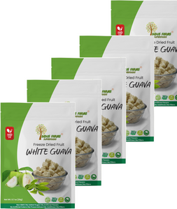 Indus Farms Superfoods Freeze Dried White Guava (Multi-Pack), Healthy Fruit Snack, Additive-Free, GMO-Free, Paleo, Vegan, No Added Sugars, 100% Pure