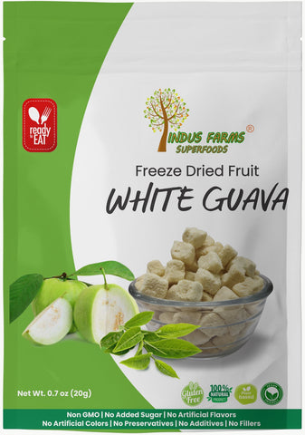 100% Pure Freeze Dried White Guava (Multi-Pack), Ready-to-Eat Fruit Snack, GMO-Free, Paleo, Vegan, No Refined Sugars