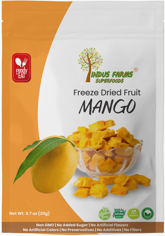 100% Pure Freeze Dried Alphonso Mangoes (Multi-Pack), Ready-to-Eat, GMO-Free, Paleo, Vegan, No Refined Sugars