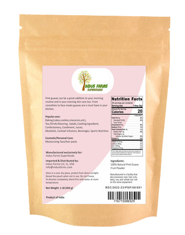 Indus Farms Natural Pink Guava Fruit Powder